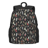 Witchy Pattern Dark Backpacks Men's Women's Zipper Close Backpack