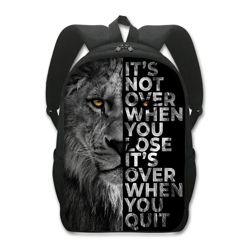 God All Things Possible Lion Backpack Bible Verse Rucksack