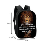 God All Things Possible Lion Backpack Bible Verse Rucksack