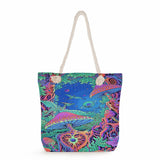 High Capacity Plant Shoulder Bag Thick Rope Casual Handbag For Women