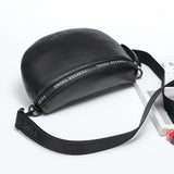 Wmnuo Leather Waist Bags Women Letter Half Moon Chest Bag