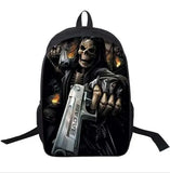 Wolf Husky Printing Backpack Men Women Street Rock Backpack Pug Backpacks