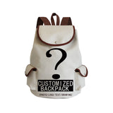 Wolf Print Backpack Women Drawstring High Capacity School Bag