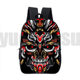 Wolf School Backpack for Boys Girls Animal Lion Dragon Travelbag