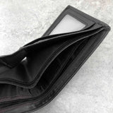 Wolf Leather Mens Bi-Fold Wallet w/ Biker Chain