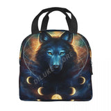 Wolf Insulated Lunch Bag for Kids School Bento Box
