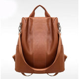 Anti-theft Backpack Casual Leather Large Capacity Dual-use Bag