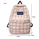 Plaid Rucksack Lightweight Book BagPack Schoolbag Teen Girls Boys