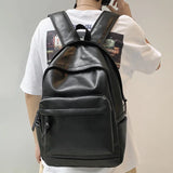 Leather Backpack for Men and Women - Stylish School Bagpack