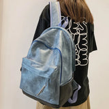 Leather Backpack for Men and Women - Stylish School Bagpack