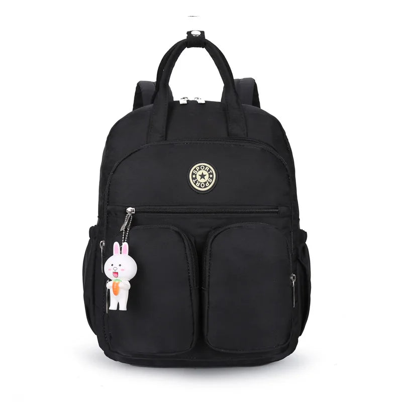 Women Backpack School bags Waterproof Casual backpack Solid Multi-pocket