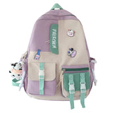 Canvas Lightweight Candy Colors Waterproof Harajuku Backpack