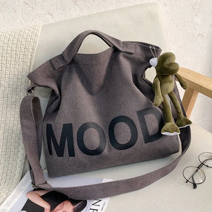 Japanese Literary Canvas Shoulder Bag Large-capacity Tote Bag