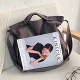 Japanese Literary Canvas Shoulder Bag Large-capacity Tote Bag