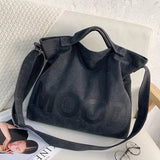 Japanese Literary Canvas Shoulder Bag Large-capacity Tote Bag