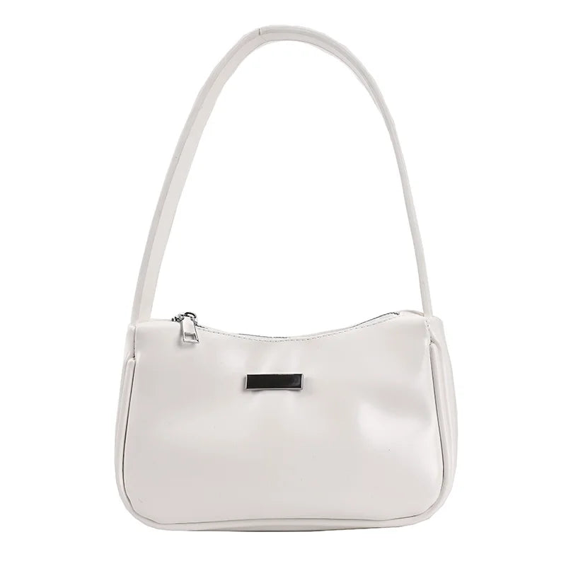 Retro Soft Leather Clutch Purse French Shoulder Bag Small Size Armpit Packs