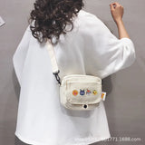 Canvas Small Square Cartoon Fairy Messenger Bag