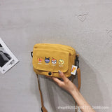 Canvas Small Square Cartoon Fairy Messenger Bag