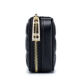 Leather Cosmetic Hand Bag for Women Travel Makeup Storage Clutch