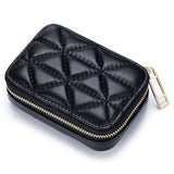 Leather Cosmetic Hand Bag for Women Travel Makeup Storage Clutch