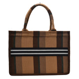 Canvas Shoulder Bag Big Tote Handbag For Woman Matching Weave Handbag