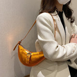 Vintage Moon Shape Mini Shoulder Bag Handbag Small Single Shoulder Clutch