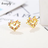 24k Plated Heart Necklace & Earring Set
