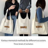 Woman Canvas Bag Shopper Portable Travel Large-capacity Storage