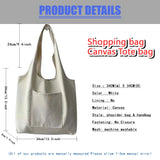 Woman Canvas Bag Shopper Portable Travel Large-capacity Storage