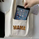 Woman Canvas Bag Shopper Portable Travel Large-capacity Storage