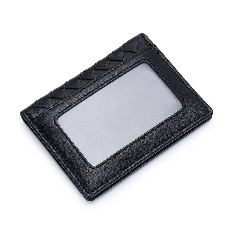 Cow Leather Card Wallet Business Card Holder Coin Purse