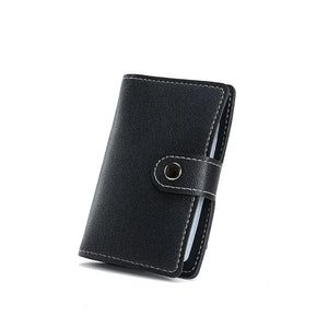 Lychee Driver's Leather Card Wallet Mini Purse