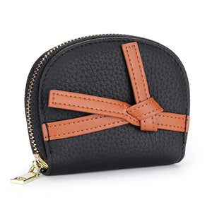 Woman Card Wallet High Cow Leather Zipper Card Cover Credit Card Wallet