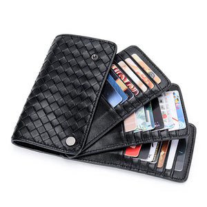 Woman Card Wallet Purse Leather Money Bag Solid Clutch Bag