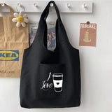 Food Pattern Printing Series Tote Bag Canvas Bag Student Soft Commuter Bag