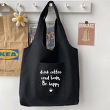 Food Pattern Printing Series Tote Bag Canvas Bag Student Soft Commuter Bag