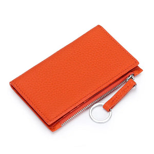 Women's Leather Short Wallet Small Purse Multi-card Card Bag