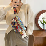 Tassel Large Capacity Crossbody Chest Bag Ethnic Style Waist Bag