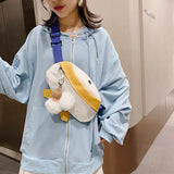 Korea INS Canvas Chest Bag Harajuku Style Girl Student Messenger Bag