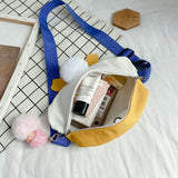 Korea INS Canvas Chest Bag Harajuku Style Girl Student Messenger Bag