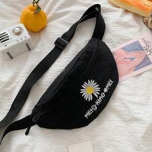 Korea INS Canvas Chest Bag Harajuku Style Girl Student Messenger Bag