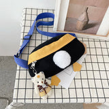 Korea INS Canvas Chest Bag Harajuku Style Girl Student Messenger Bag