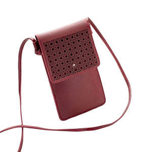 Women Clutch Hollow Out Phone Bag Wallets Flap Touch Screen Shoulder Bag