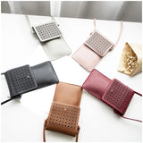 Women Clutch Hollow Out Phone Bag Wallets Flap Touch Screen Shoulder Bag