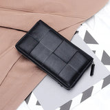 Woven Sheepskin Clutch Wallet Women's Purse Phone Bag Handbag