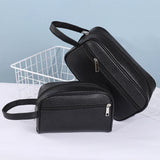 Women Cosmetics Bag Men Handbag PU Leather Phone Wristlet Bag