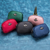 Leather Coin Purse Men Women RFID Blocking Small Change Pocket