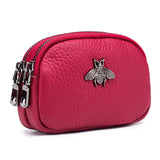 Leather Coin Purse Men Women RFID Blocking Small Change Pocket
