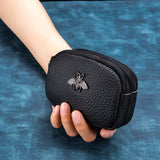 Leather Coin Purse Men Women RFID Blocking Small Change Pocket
