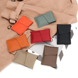 Woman Leather Coin Purse Wallet Mini Zipper Money Clip Bags